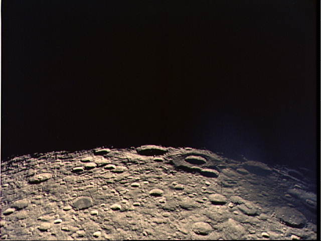 The Moon's surface as seen from space