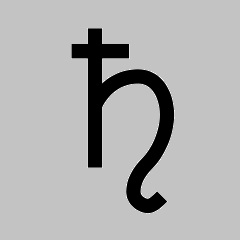 Astronomical Symbol for Saturn
